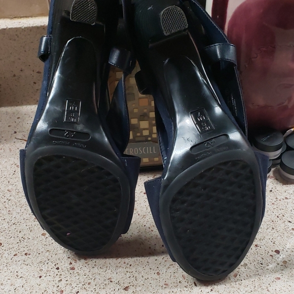 A2 BY AEROSOLES BLUE ROTMAIL FABRIC SANDALS SZ 9 - Picture 7 of 9